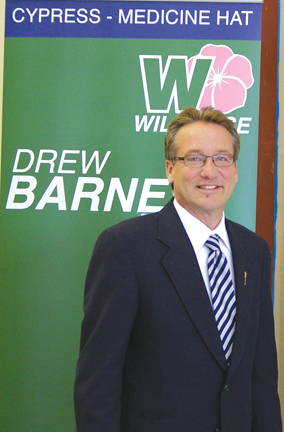 Drew Barnes, candidate for the Wildrose Party, said PC government broke promise to rescind property rights laws, says the biggest challenge in the riding is the current state of the economy.