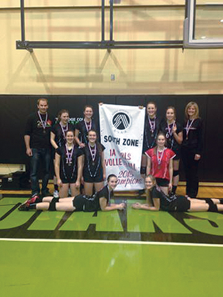 PHOTO SUBMITTED BY LORI SEREDA - The Senator Gershaw Lady Gators are off to Provincials after capturing the 1A Zone Girls Volleyball banner in Lethbridge on Nov. 14. The girls will travel to Fairview for the provincial championship Nov. 26-28.