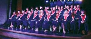 Photo by Jamie Rieger- The Senator Gershaw graduating class listen to dignitaries who offer words of congratulation and encouragement at their graduation ceremony on Thursday evening.